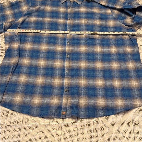 Dickies Womens 3X 100% cotton Blue Gray White Plaid brushed flannel New - Picture 5 of 10
